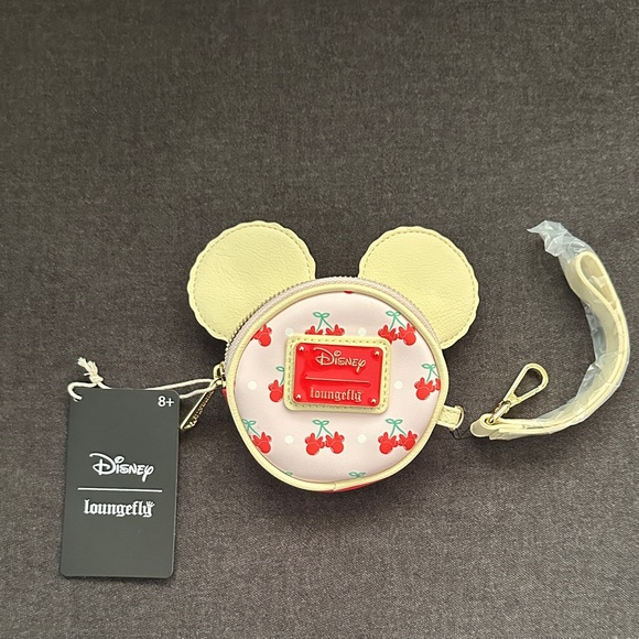 Disney Handbags - Disney Loungefly  Cherry Mickey Ears Coin Purse - Yellow Pink